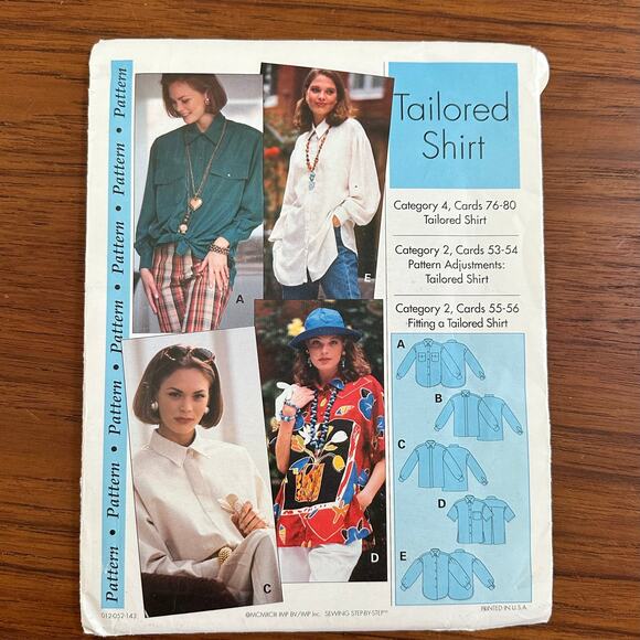UNCUT Sewing Step-By-Step Pattern Tailored Shirt Sizes 4-22 - Picture 1 of 3
